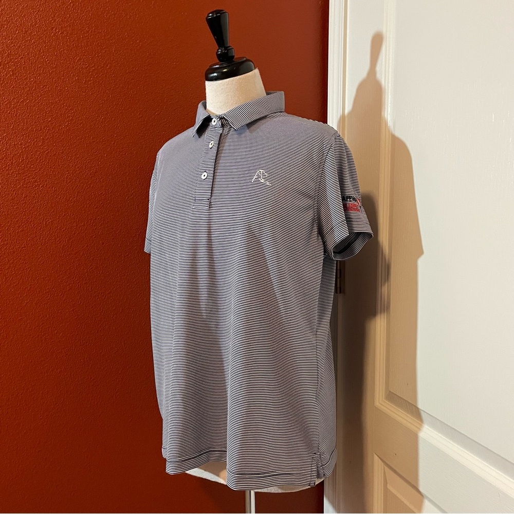 Rhoback Women’s Micro‎ Striped Embroidered Lightweight Golfing Polo